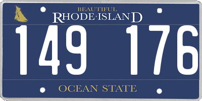 RI license plate 149176