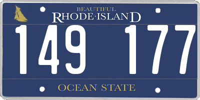 RI license plate 149177