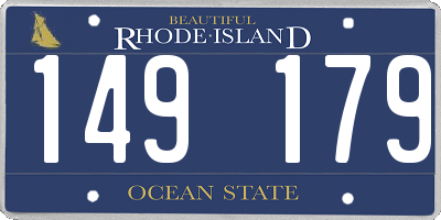 RI license plate 149179