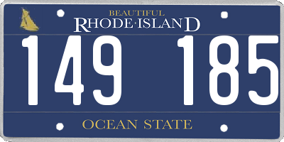 RI license plate 149185