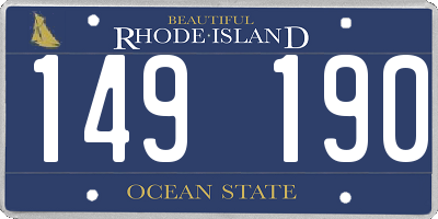 RI license plate 149190
