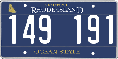 RI license plate 149191