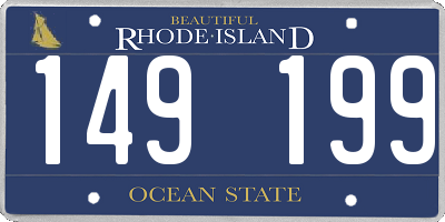 RI license plate 149199