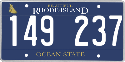 RI license plate 149237