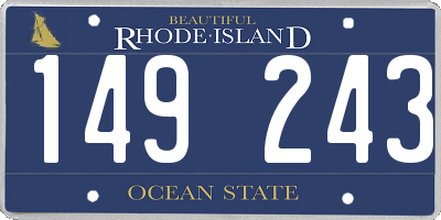 RI license plate 149243