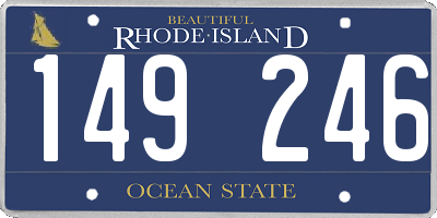 RI license plate 149246