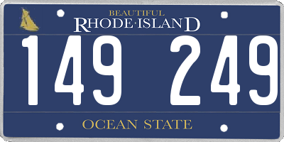 RI license plate 149249