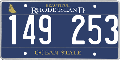 RI license plate 149253