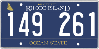 RI license plate 149261