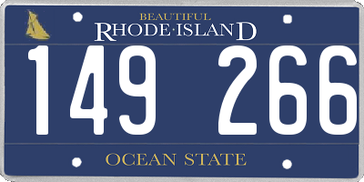 RI license plate 149266