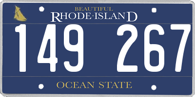 RI license plate 149267