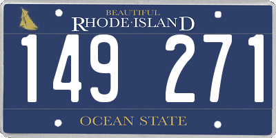 RI license plate 149271