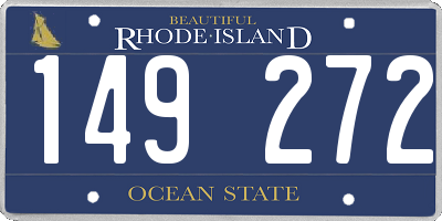 RI license plate 149272