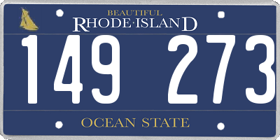 RI license plate 149273