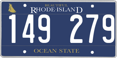 RI license plate 149279