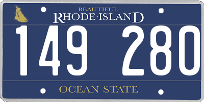 RI license plate 149280