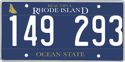RI license plate 149293