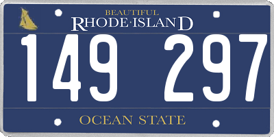 RI license plate 149297