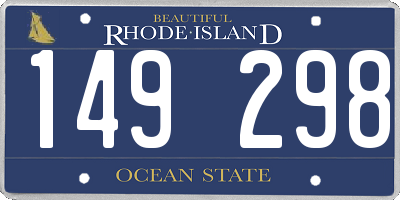RI license plate 149298
