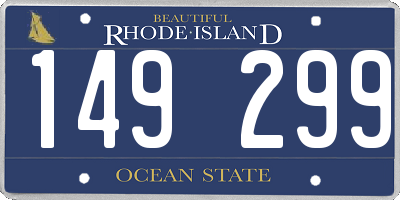 RI license plate 149299