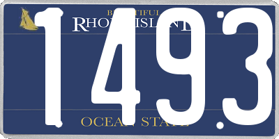 RI license plate 1493