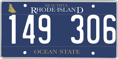 RI license plate 149306