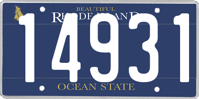 RI license plate 14931
