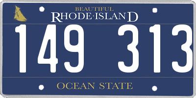 RI license plate 149313