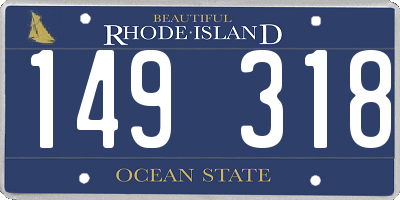 RI license plate 149318