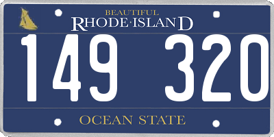 RI license plate 149320