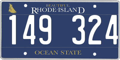 RI license plate 149324