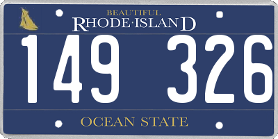 RI license plate 149326