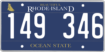 RI license plate 149346