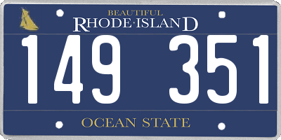 RI license plate 149351