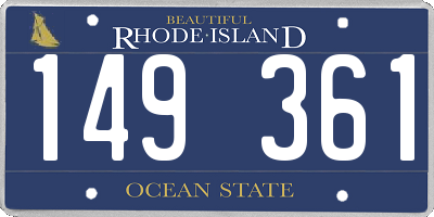 RI license plate 149361