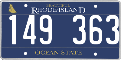 RI license plate 149363