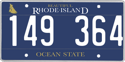 RI license plate 149364