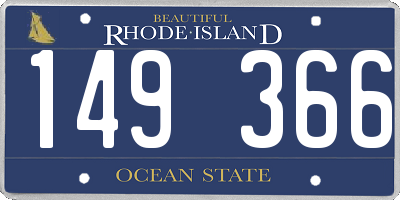 RI license plate 149366