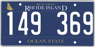 RI license plate 149369