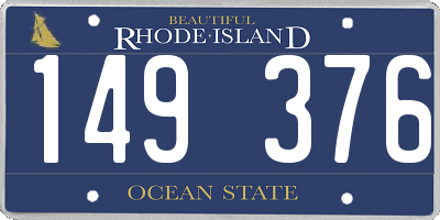 RI license plate 149376