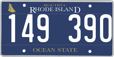 RI license plate 149390