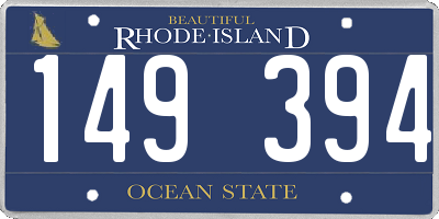 RI license plate 149394