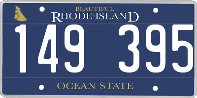 RI license plate 149395