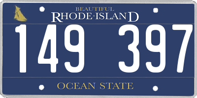 RI license plate 149397