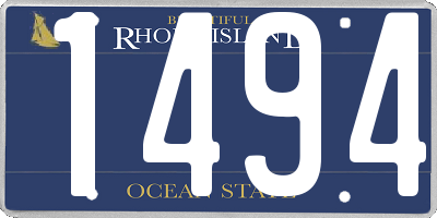 RI license plate 1494