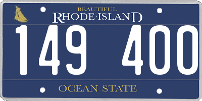 RI license plate 149400