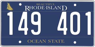 RI license plate 149401