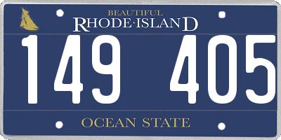 RI license plate 149405