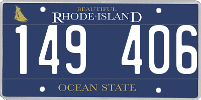 RI license plate 149406