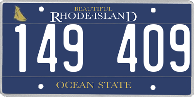RI license plate 149409